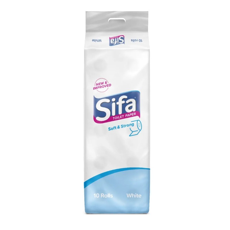 Sifa Tissue Paper White Embossed 10 x 4 (40) Rolls Unwrapped 