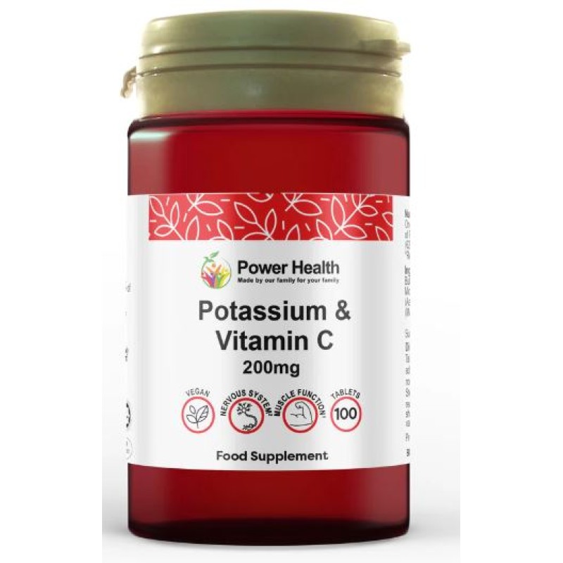 Powerhealth Potassium & Vitamin C 200mg 100 Tablets
