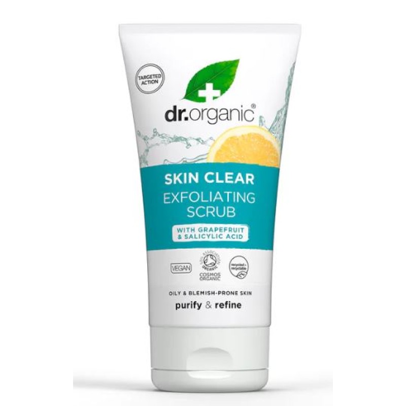Dr organic skin clear exfoliating scrub 150ml