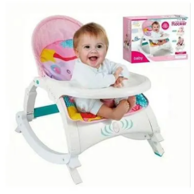 2 IN 1 PORTABLE BABY ROCKER WITH MUSIC & VIBRATIONS