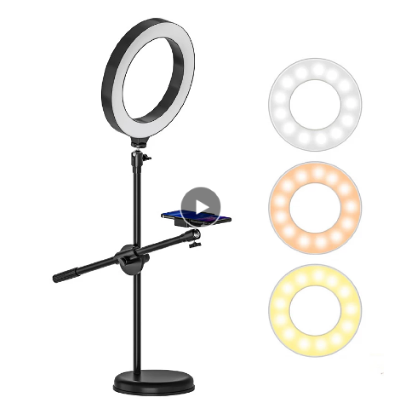 8CM LED RINGLIGHT LAMP WITH MONOPOD MOUNT BRACKET