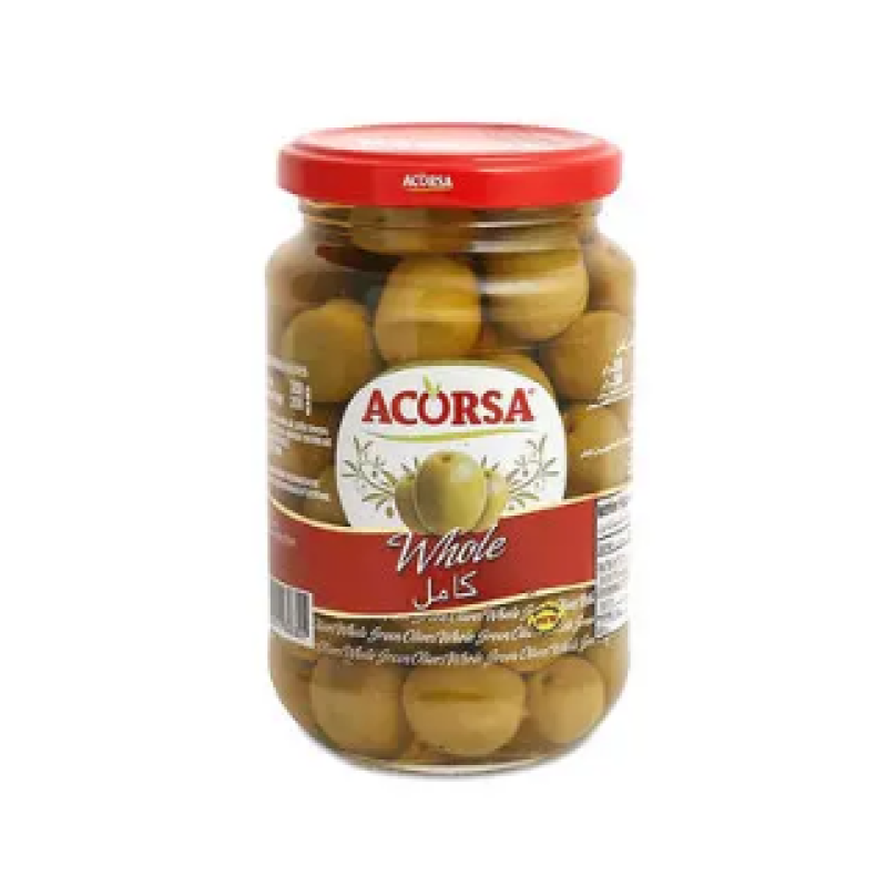 ACORSA PITTED GREEN OLIVES  350g 