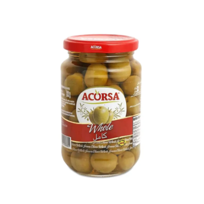 ACORSA WHOLE GREEN OLIVES   350ml 