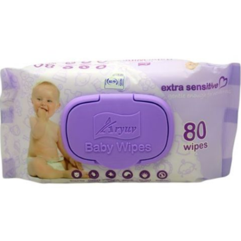 ARYUV EXTRA SENSITIVE BABY WIPES 80'S