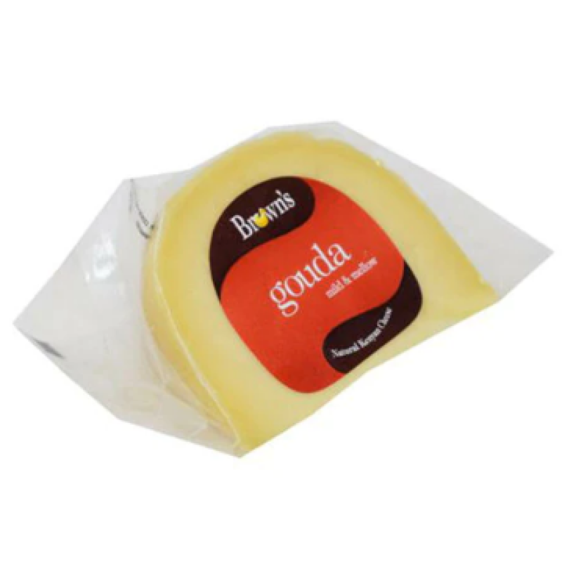 BROWNS  GOUDA PORTION CHEESE 200G