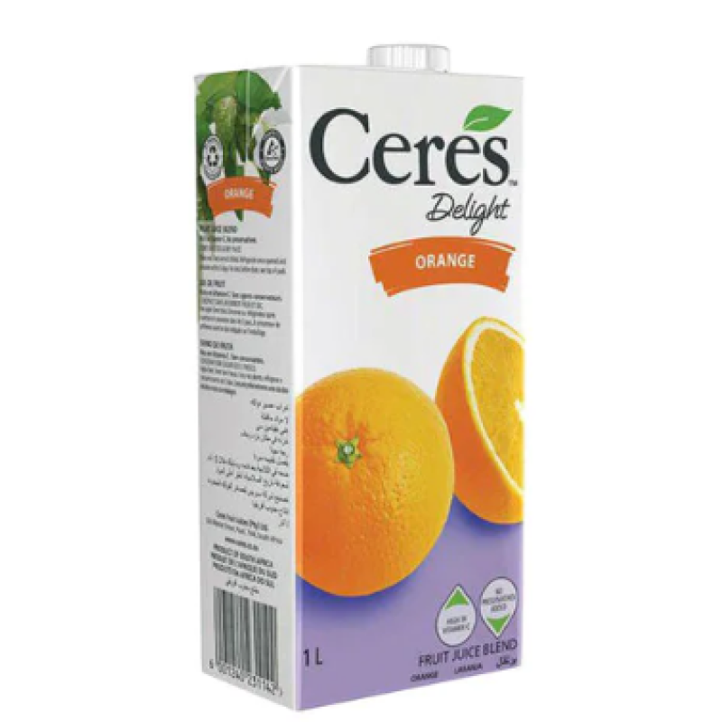 CERES DELIGHT JUICE ORANGE 1L