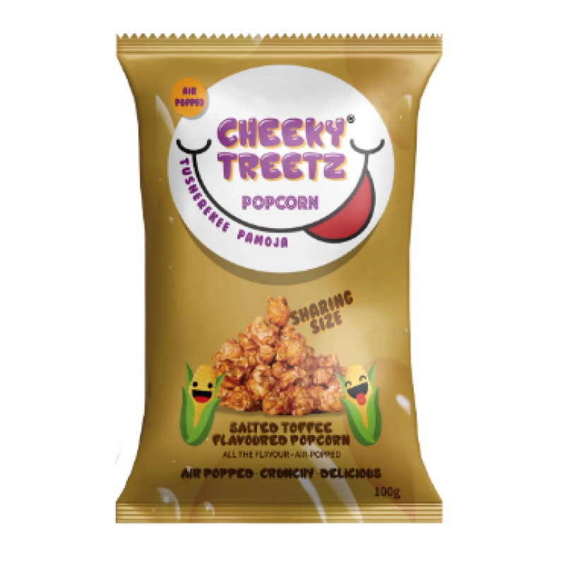 CHEEKY TREETZ POPCORN 100g - SALTED TOFFEE