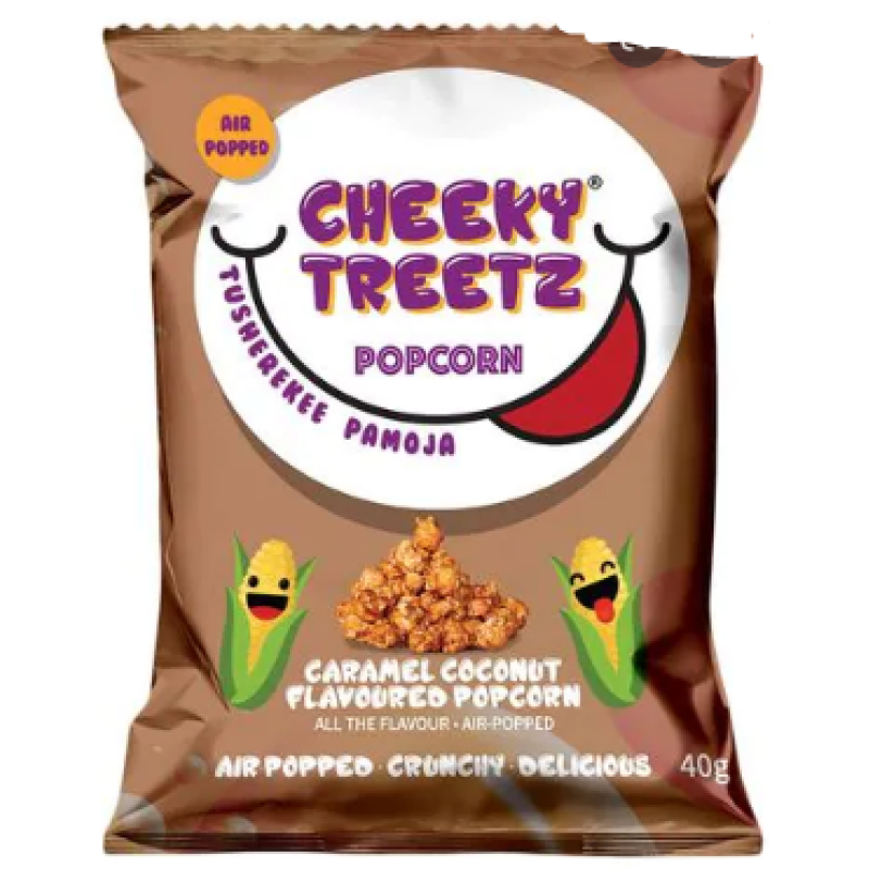 CHEEKY TREETZ POPCORN 40g - CARAMEL COCONUT