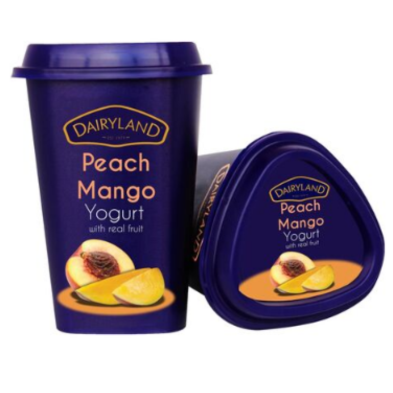 DAIRYLAND PEACH MANGO WITH REAL FRUIT  YOGURT 150ML