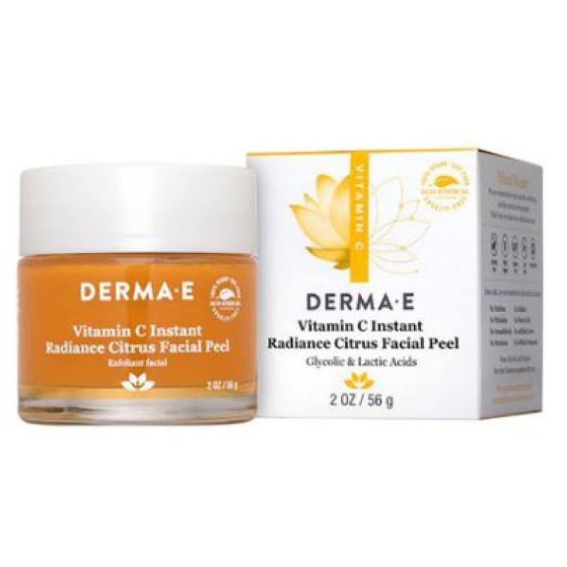 DERMA E VITAMIN C INSTANT RADIANCE CITRUS FACIAL PEEL 56G