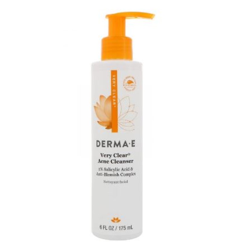 DERMA E VERY CLEAR ACNE CLEANSER 6OZ/175ML