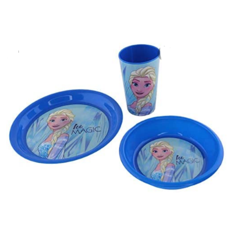 DISNEY FROZEN PLASTICWARE PLATE, BOWL, MUG DINNERWARE & BREAKFAST SET FOR KIDS