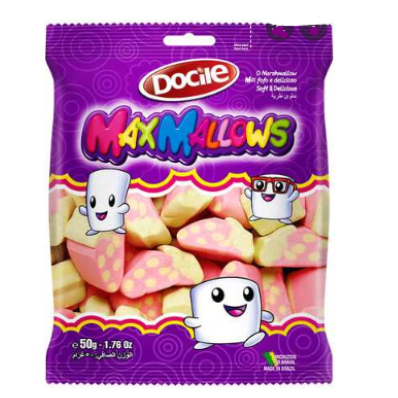 DOCILE MAXMALLOWS HEARTS STRAWBERRY 50G 