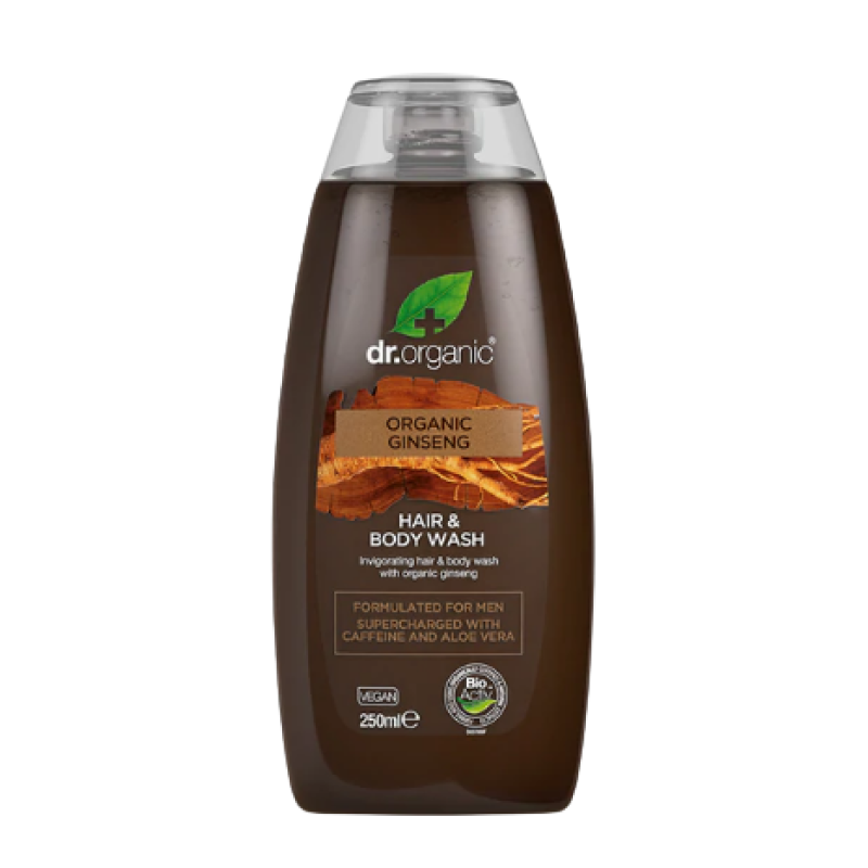 DR ORGANIC GINSENG MEN HAIR & BODY WASH 250ML