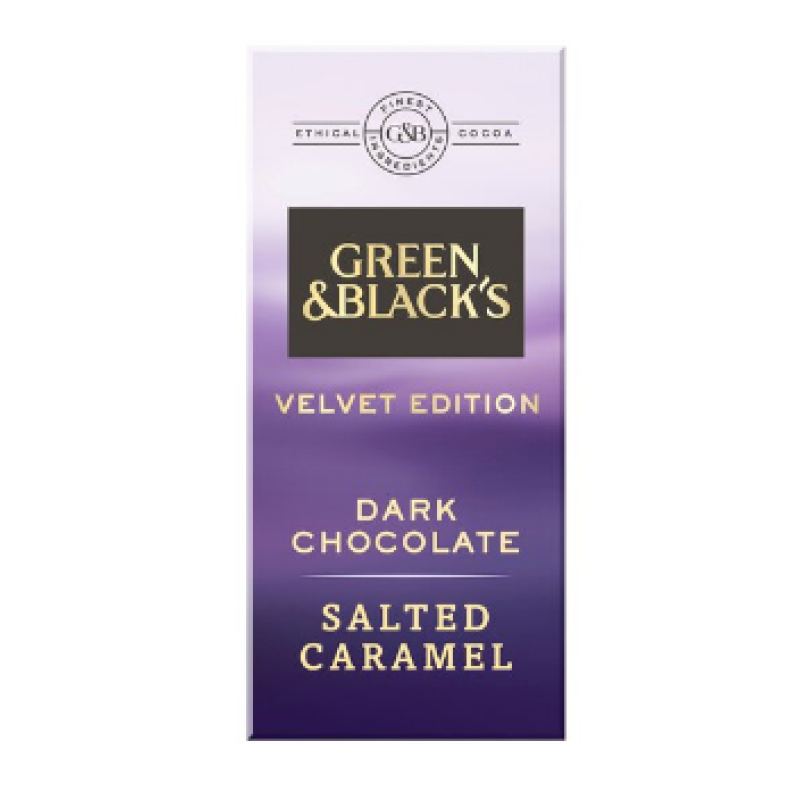 GREEN AND BLACKS SALTED CARAMEL DARK CHOCOLATE 90g