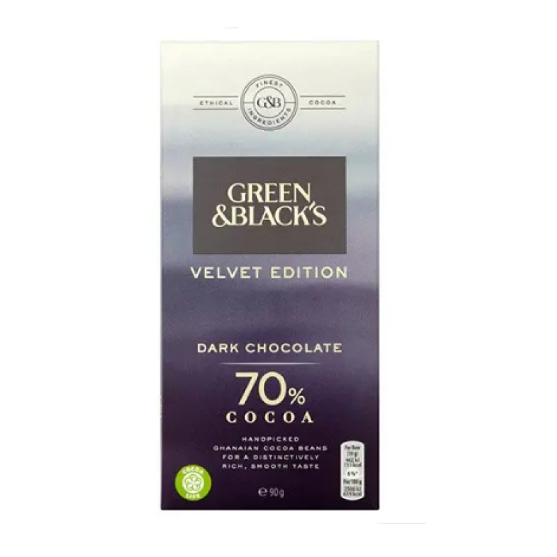 GREEN AND BLACKS VELVET EDITION 70% COCOA  90g