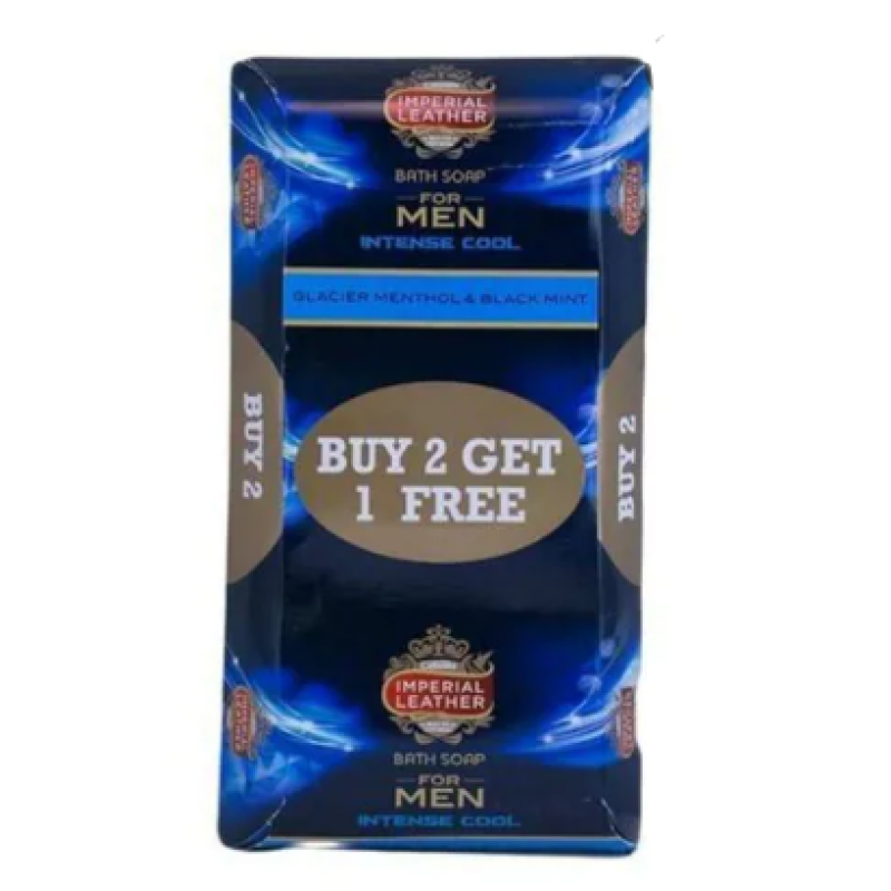 IMPERIAL LEATHER MEN SOAP INTENSE COOL 150G BUY 2 GET 1 FREE