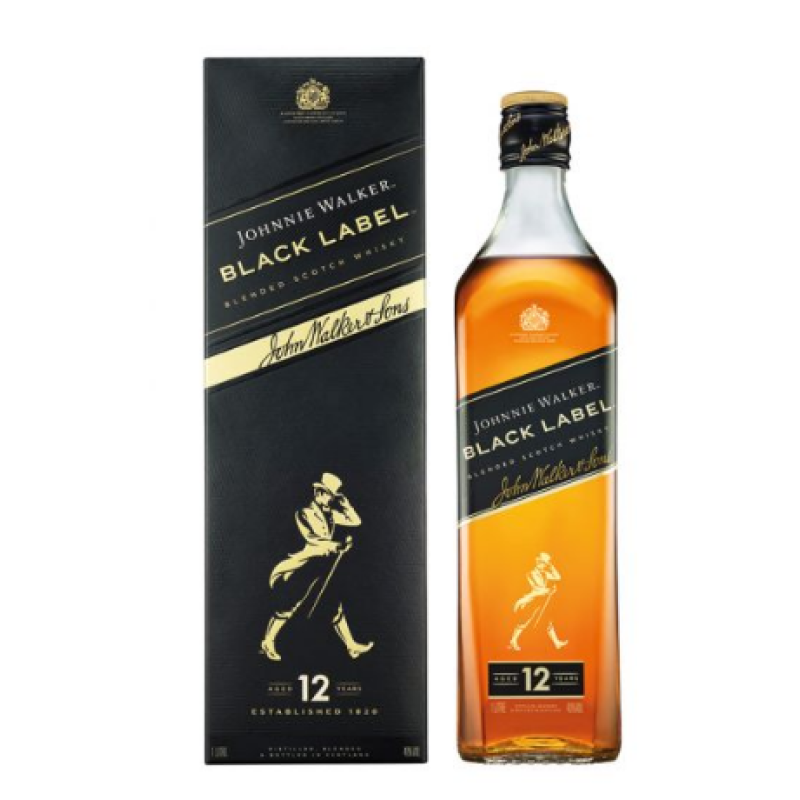 JOHNNIE WALKER BLACK LABEL WHISKY 1L 