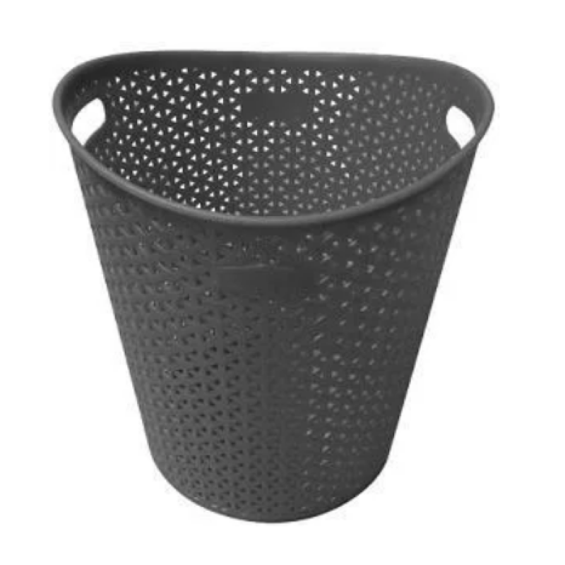 KENPOLY BLACK PLASTIC WASTE PAPER BASKET DUSTBIN