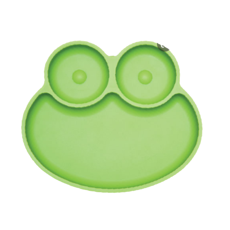 KIDDIES & CO FROG SILICONE PLATE -GREEN