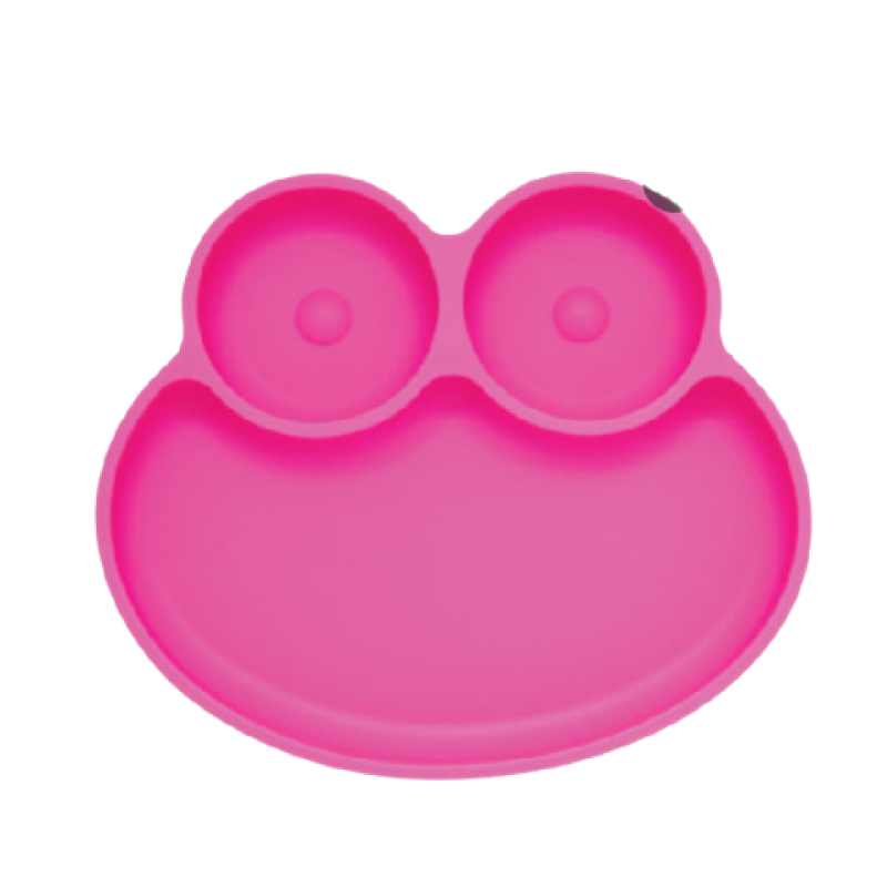 KIDDIES & CO FROG SILICONE PLATE -PINK