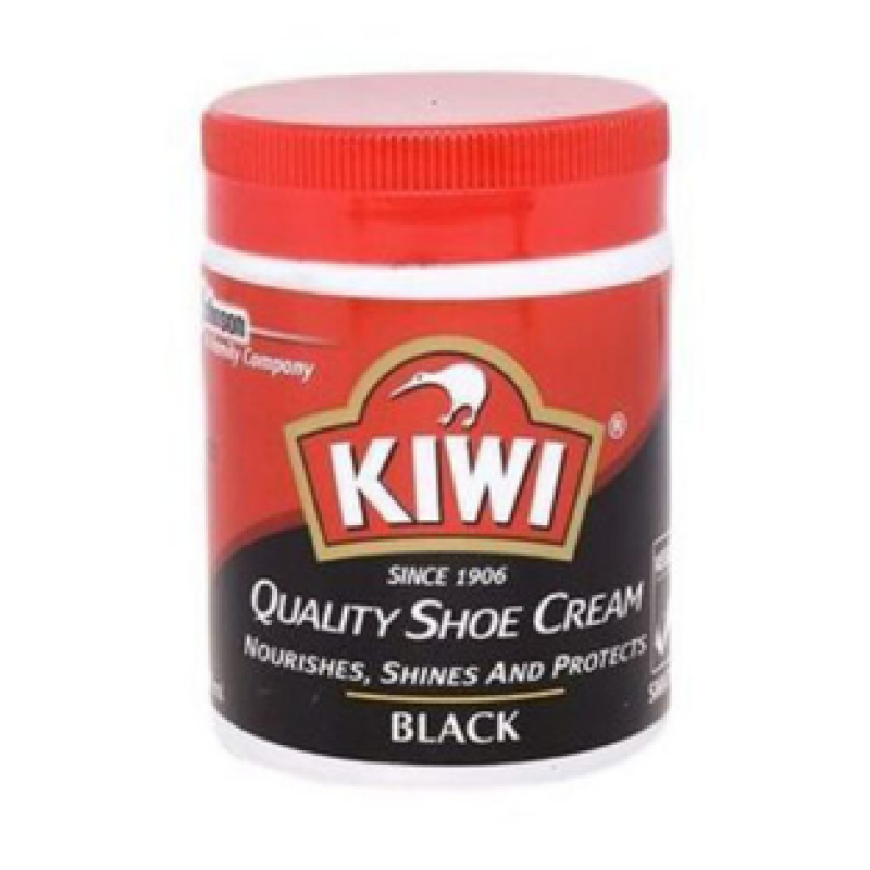 KIWI SHOE CREAM JAR BLACK 150ML 