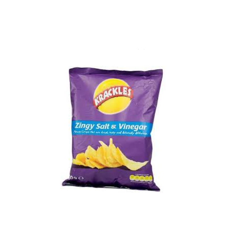 KRACKLES  SNACK ZINGY SALT AND VINEGAR 50G