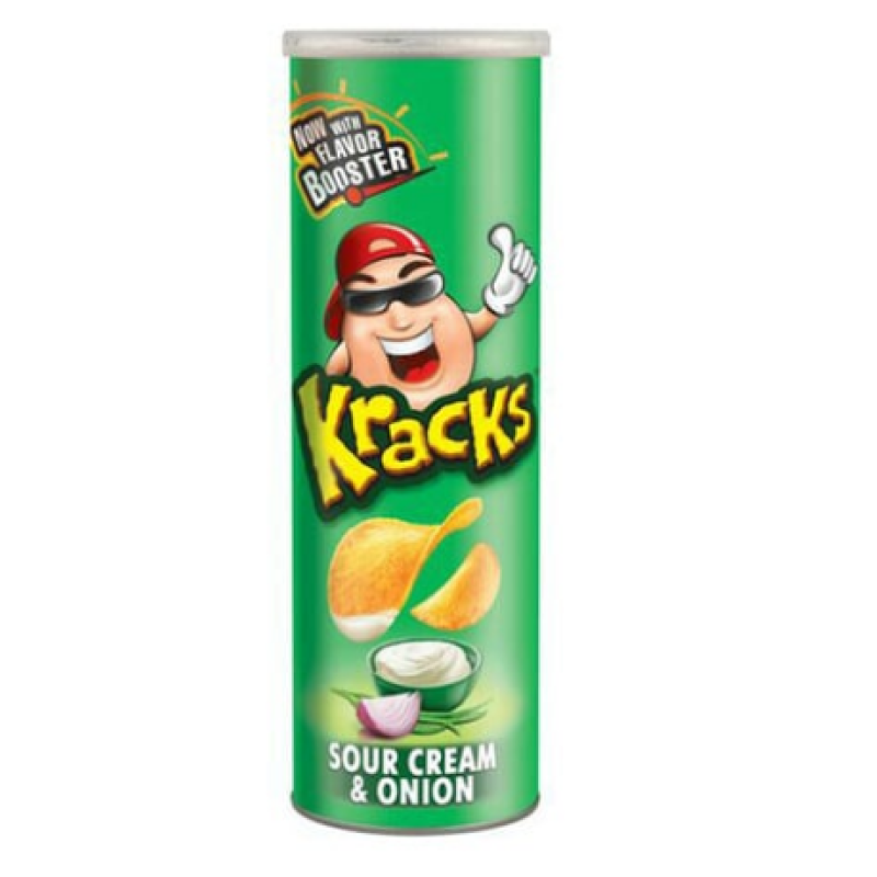 KRACKS SOUR CREAM AND ONION CRISPS 160G