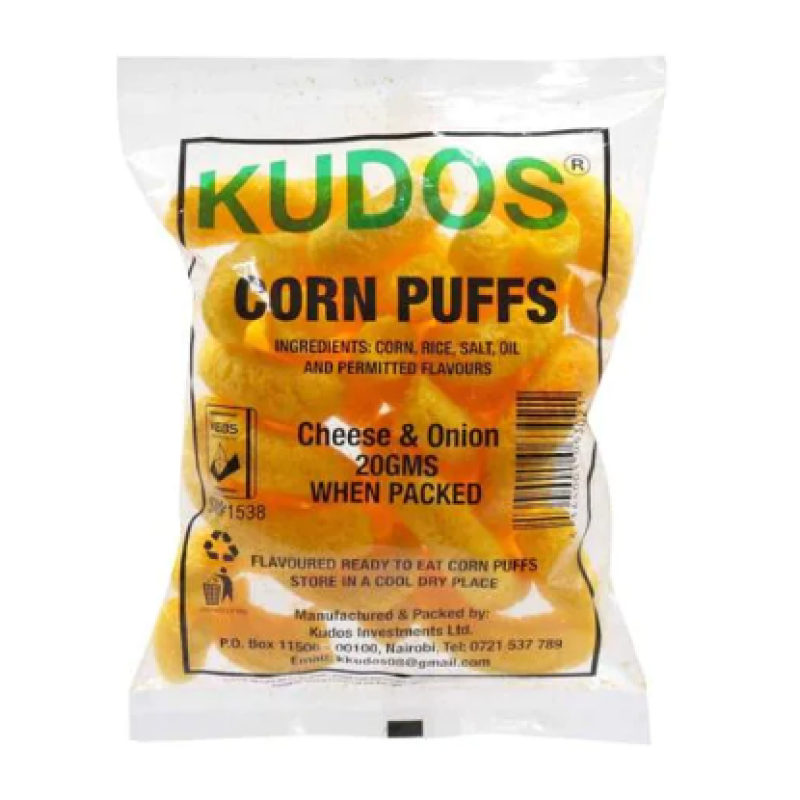 KUDOS CORN PUFFS READY SALTED 20G