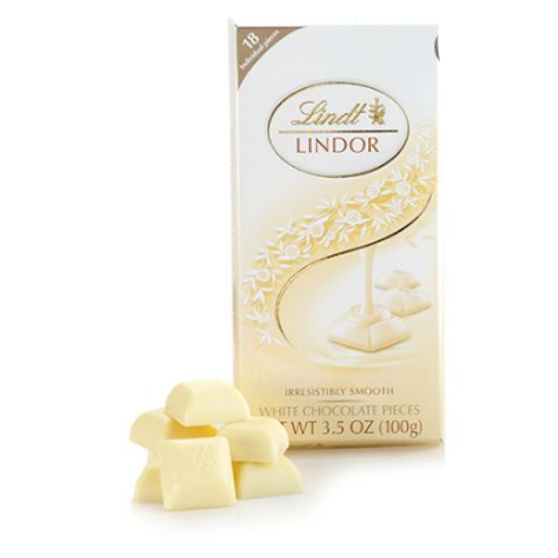 LINDT LINDOR CHOCO WHITE 100G