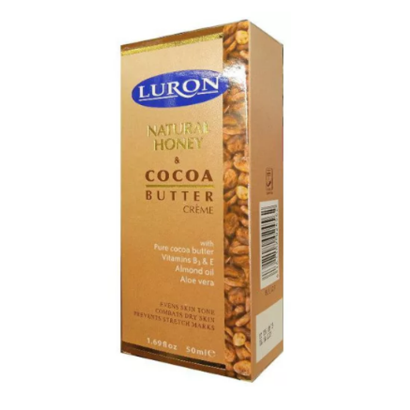 LURON NATURAL HONEY COCOA BUTTER CREAM WITH SILICON AND ALMOND OIL 50ml 