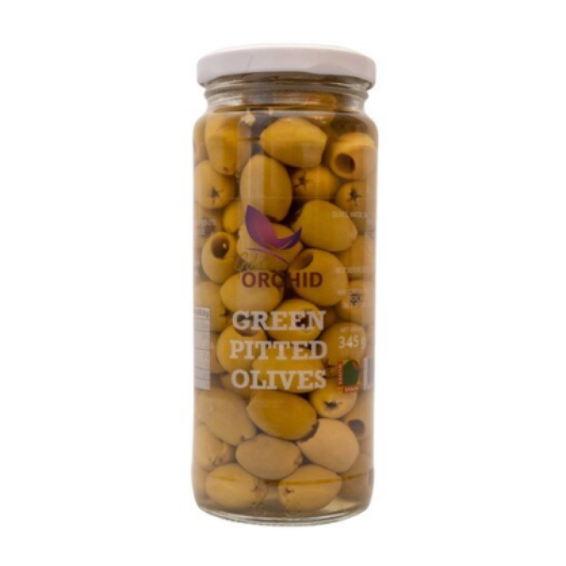 LUXEAPERS GREEN PITTED OLIVES 340g 