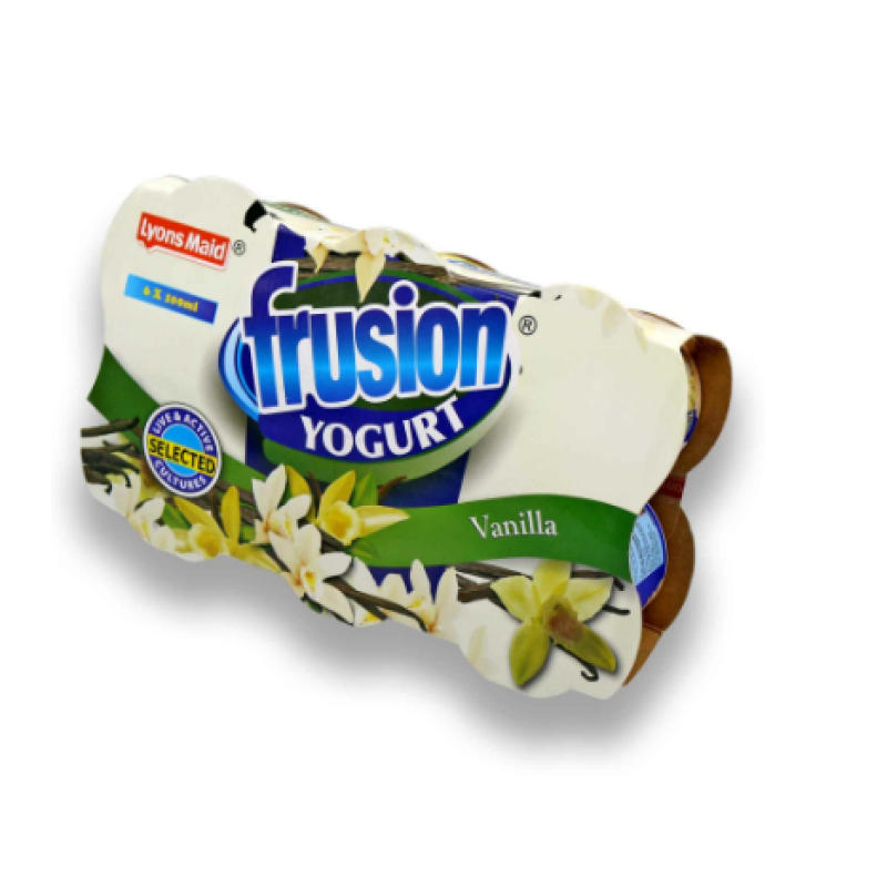 LYONS MAID FRUSION YOGHURT VANILLA WITH REAL FRUIT  100ml  (6 Pieces )