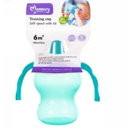 MOMEASY TRAINING CUP FEEDING BOTTLE SOFT SPOUT 180ML