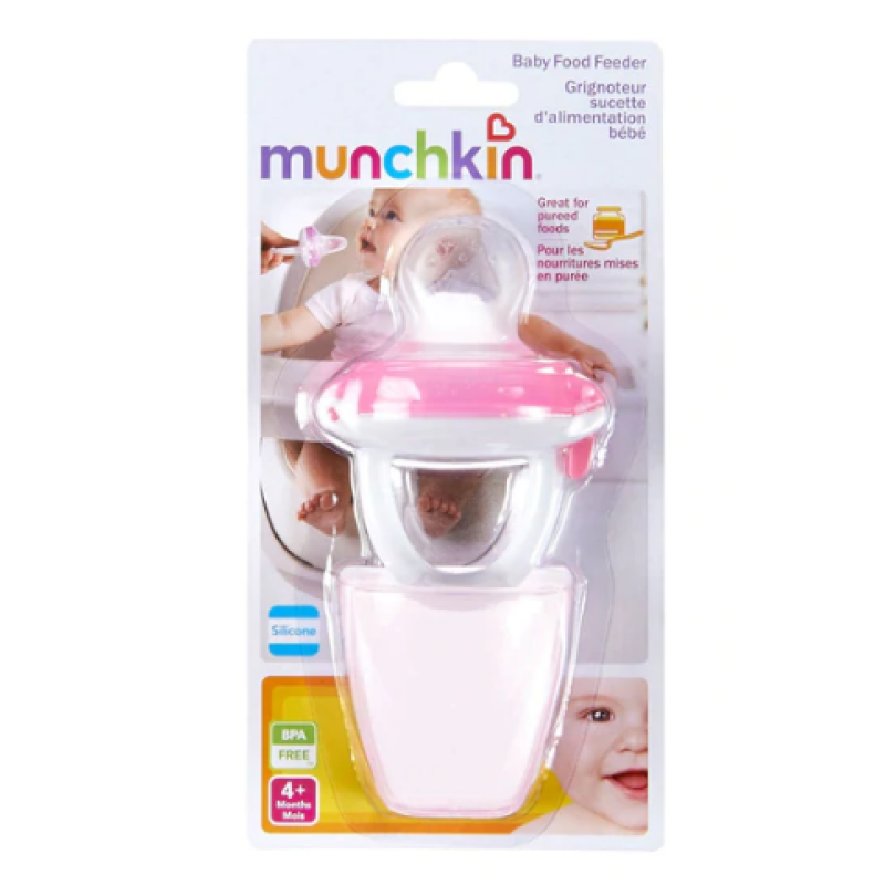 MUNCHKIN BABY FOOD FEEDER 4 MONTHS+ PINK