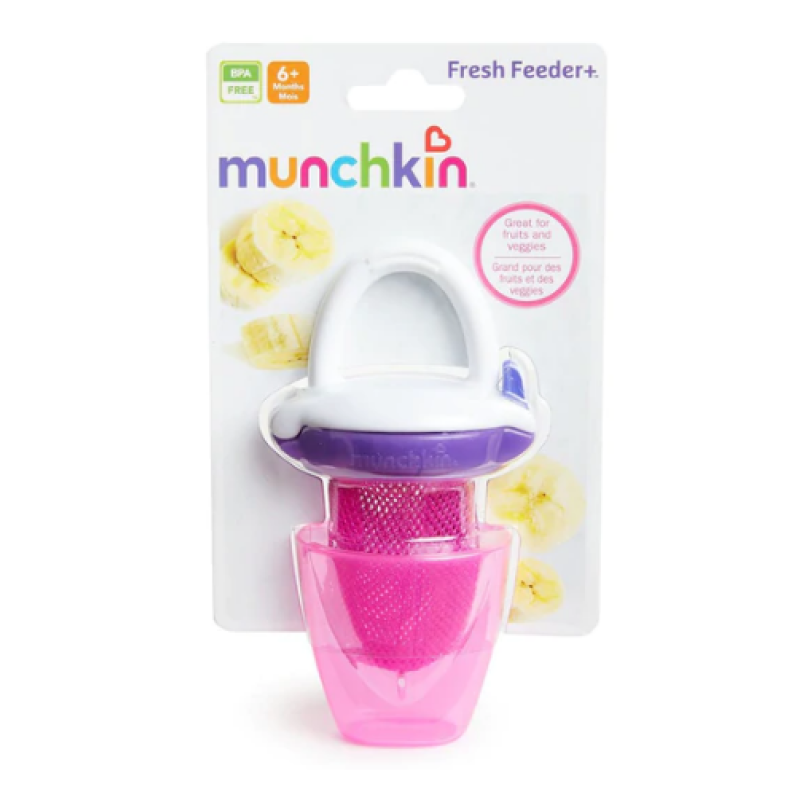 MUNCHKIN BABY FOOD FEEDER 4 MONTHS+ PINK/PURPLE