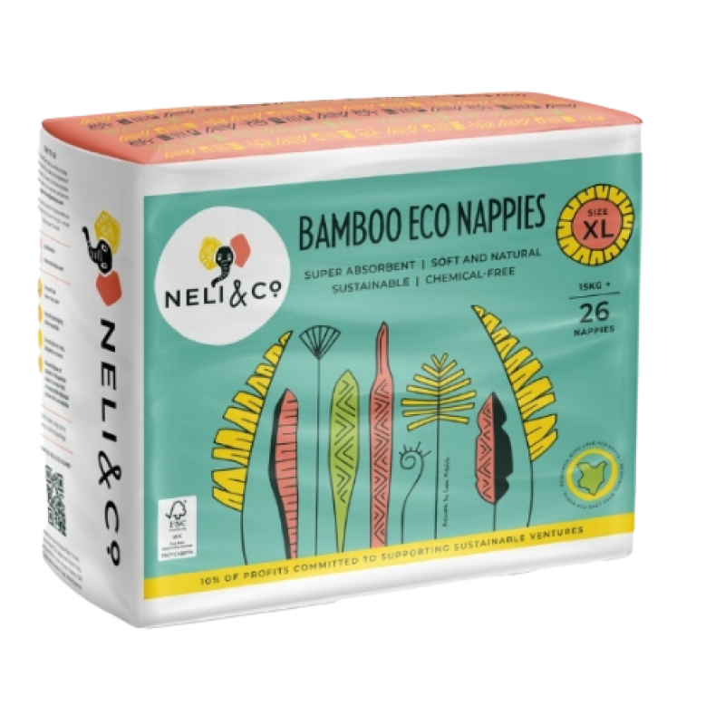 NELI & CO BAMBOO ECO NAPPIES EXTRA LARGE 26'S