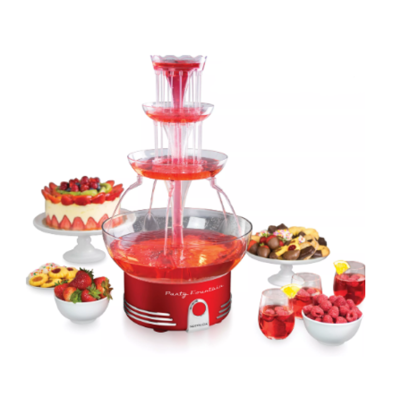 NOSTALGIA DF15RR LIGHTED PARTY FOUNTAIN RETRO-RED