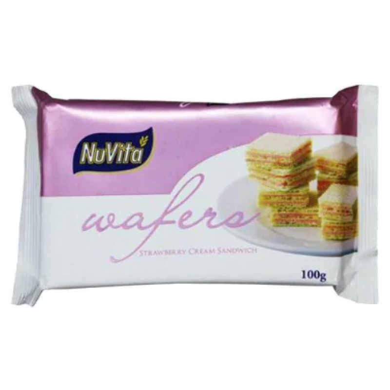 NUVITA STRAWBERRY CREAM WAFER 100G 