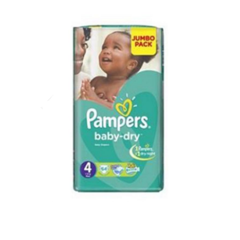 PAMPERS BABY DRY DIAPERS SIZE 4 MAXI 7-18KG 64'S