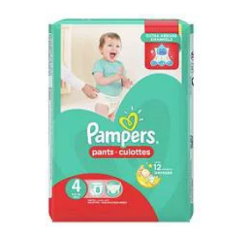 PAMPERS SIZE 4 BABY PANTS MAXI 7-18Kgs 8Pcs