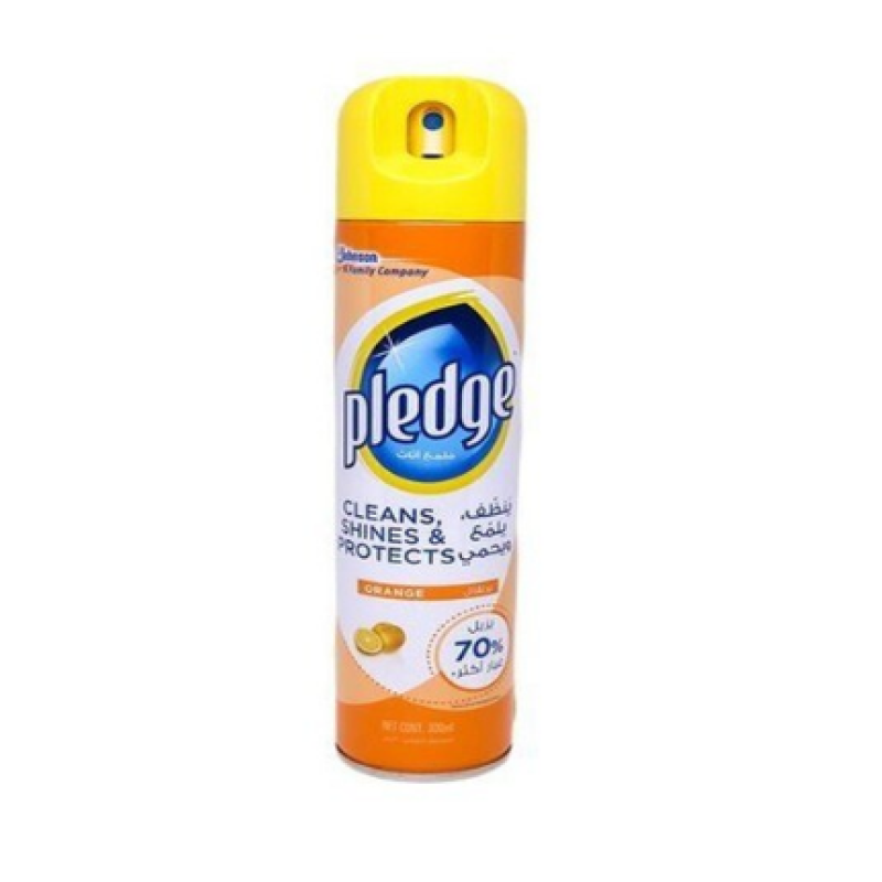 PLEDGE CLEANS SHINES AND PROTECTS FURNITURE POLISH ORANGE  300ML