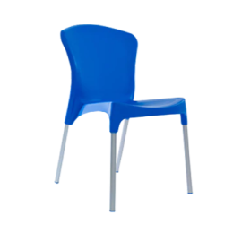 PREMIUM 2 STRONG COMFORTABLE PLASTIC CHAIR WITH METAL TUBING LEGS