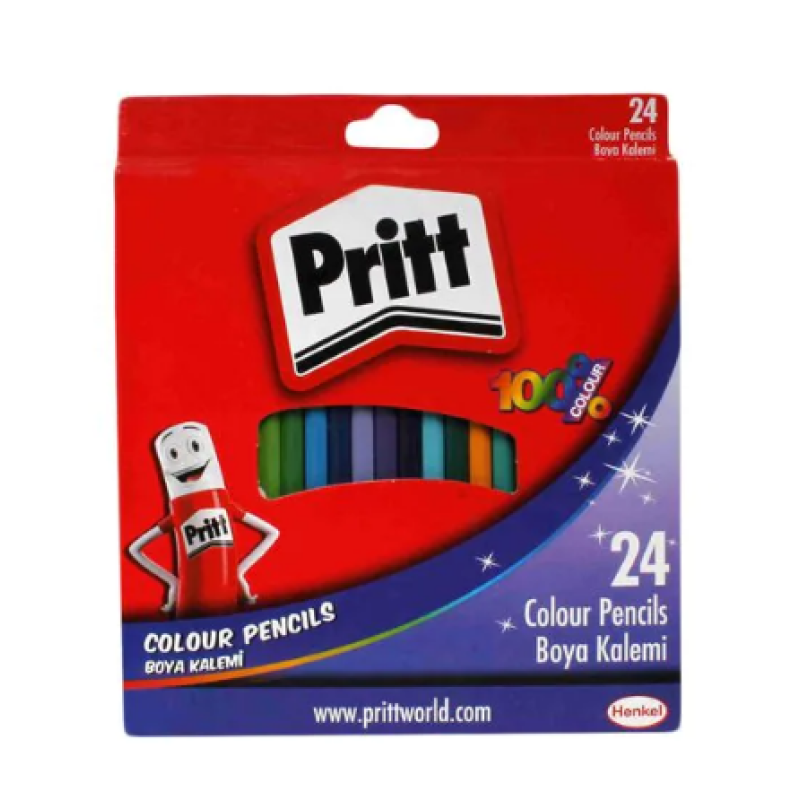 PRITT PENCIL COLOUR LONG 12PCS