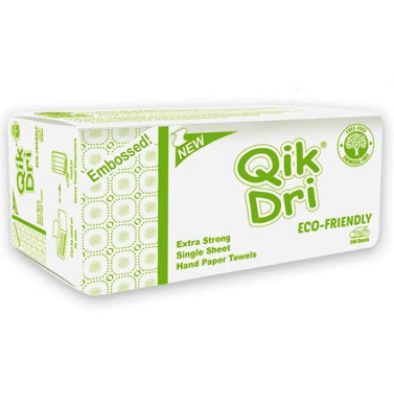 QIK DRI ECO FRIENDLY EMBOSSED PAPER TOWELS