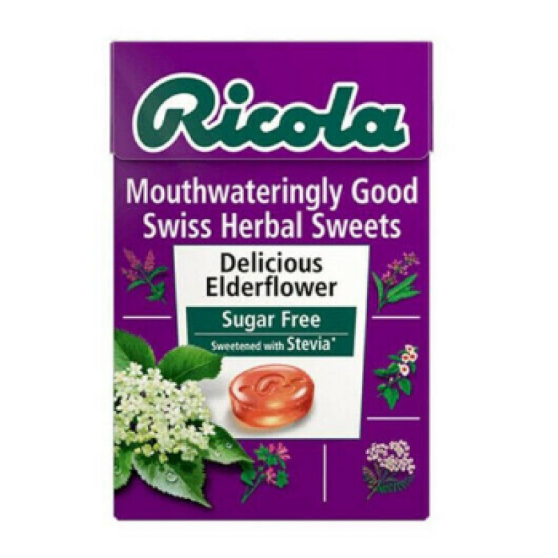 RICOLA ELDERFLOWER SUGAR FREE 45G 