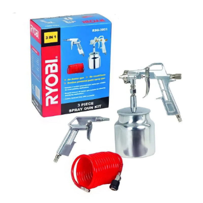 RYOBI SPRAY GUN KIT 3 PCE