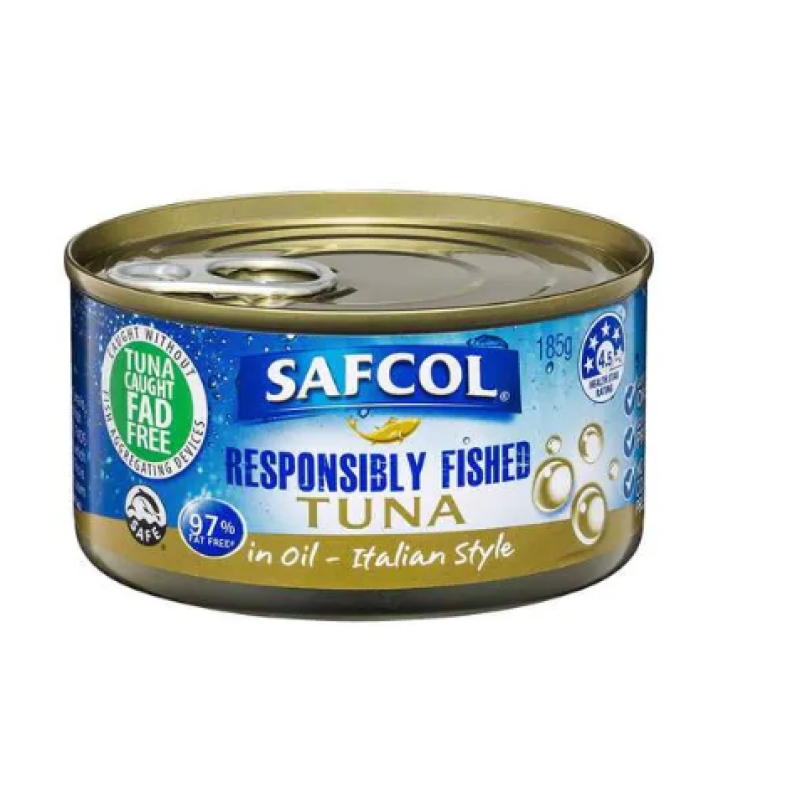 SAFCOL TUNA IN OIL ITALIAN STYLE 185G