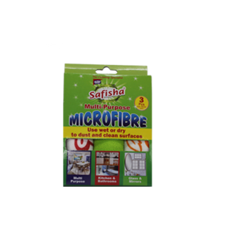 SAFISHA MULTIPURPOSE MICROFIBRE CLOTH 3's
