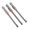SEALEY POWER TOOL BIT SLOTTED COLOUR-CODED PACK OF  3